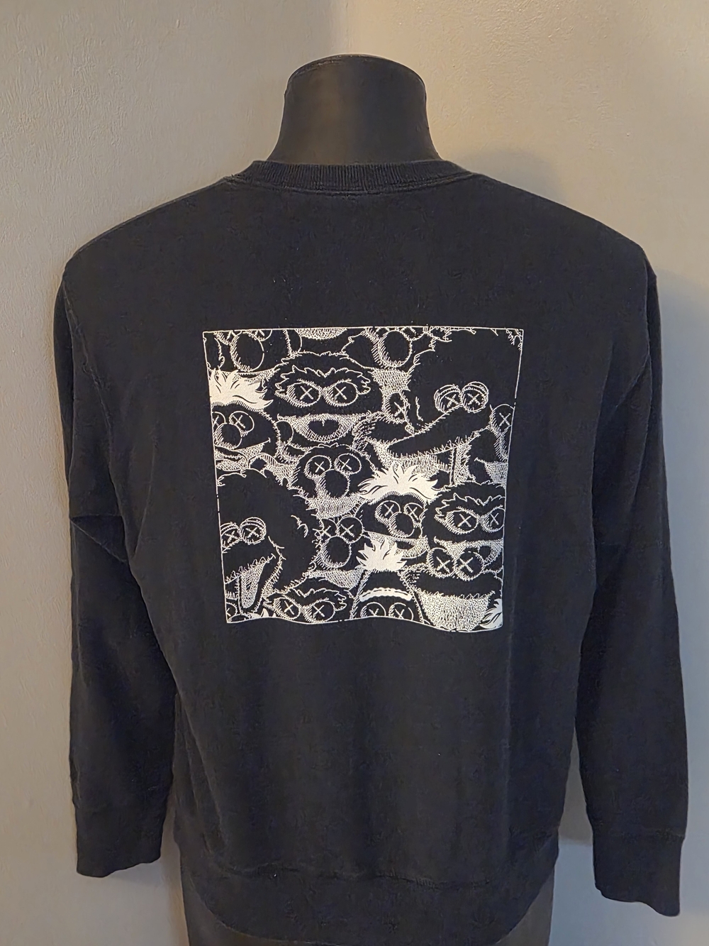 KAWS x UNIQLO Sesame Street Black Sweatshirt